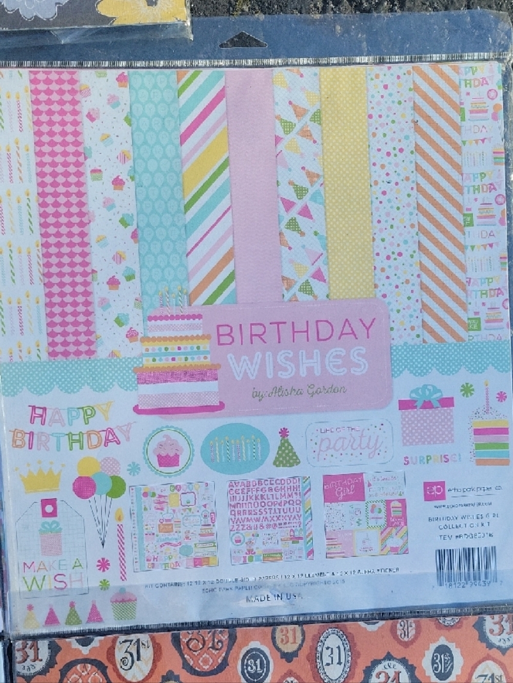 Assorted Patterned Scrapbook Paper Packs - Bright Multi-Color Sets - Picture 6 of 16